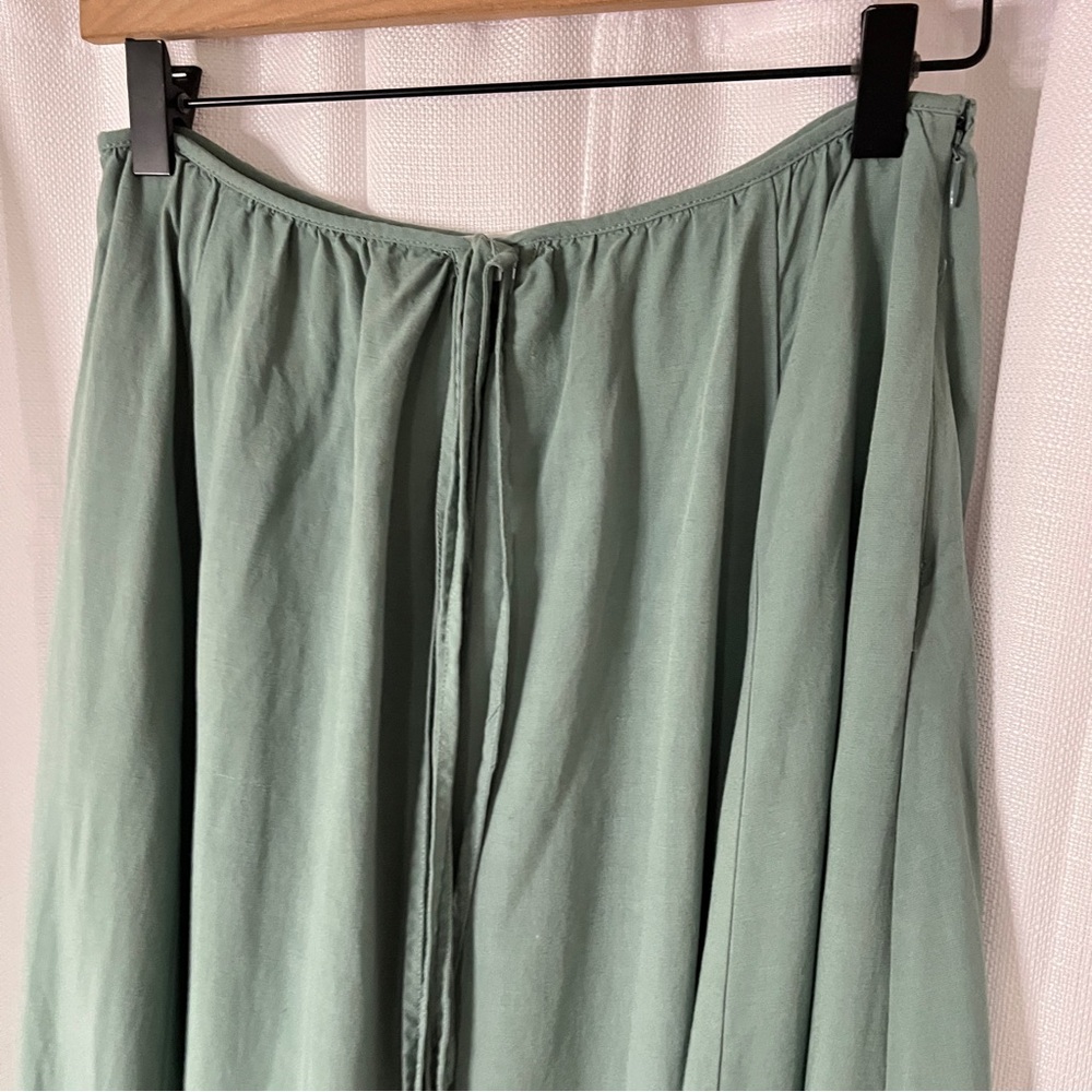 ASTR the Label Divine Waist Tie Maxi Skirt in the Dark Sage - Picture 4 of 8